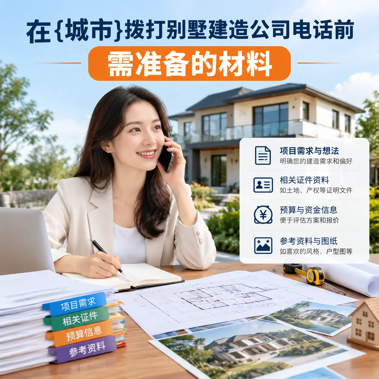 在江口拨打别墅建造公司电话前需准备的材料