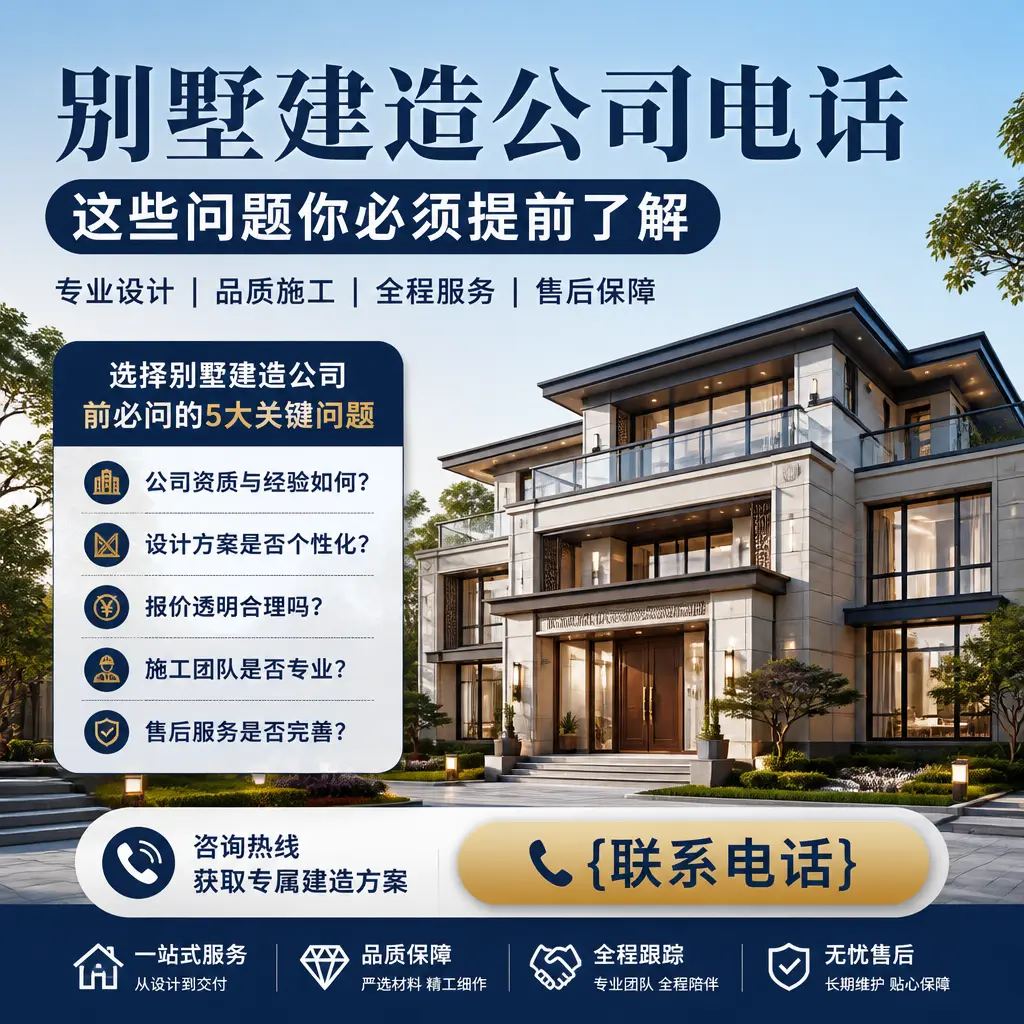 江口别墅建造公司电话,这些问题你必须提前了解